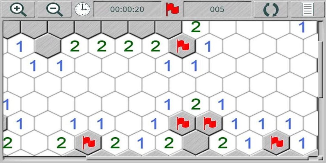 Hexagonal Minesweeper Puzzle Game